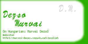 dezso murvai business card